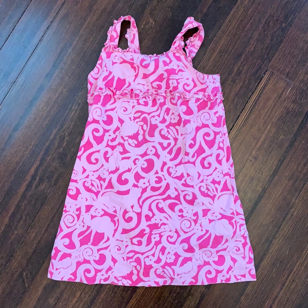 Lilly Pulitzer pink girls animal dress
